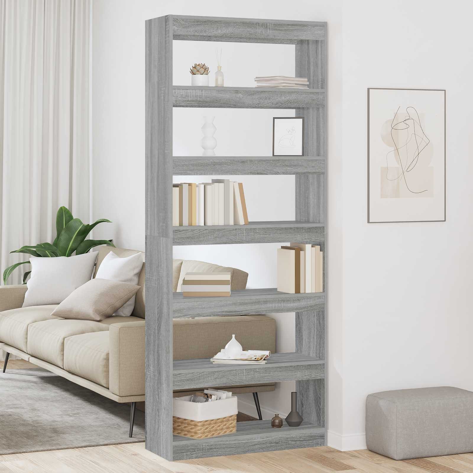 vidaXL Bücherregal Bücherregal 6 Ebenen 80 x 30 x 198 cm Holzwerkstoff, 1-tlg.