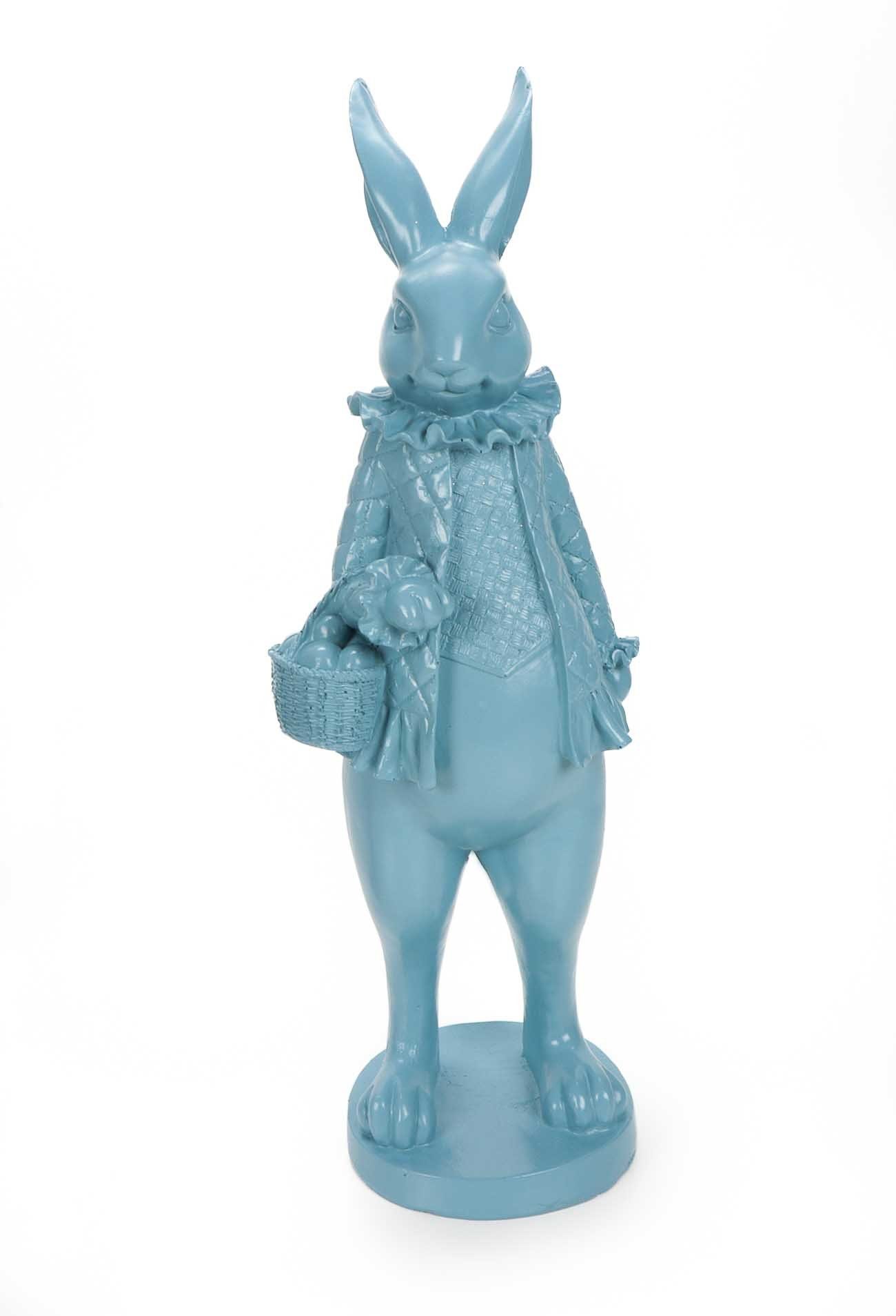 Bubble-Store Osterhase Figur (Oster Deko Figur in blau, D14 x H51 cm), Großer Osterhase