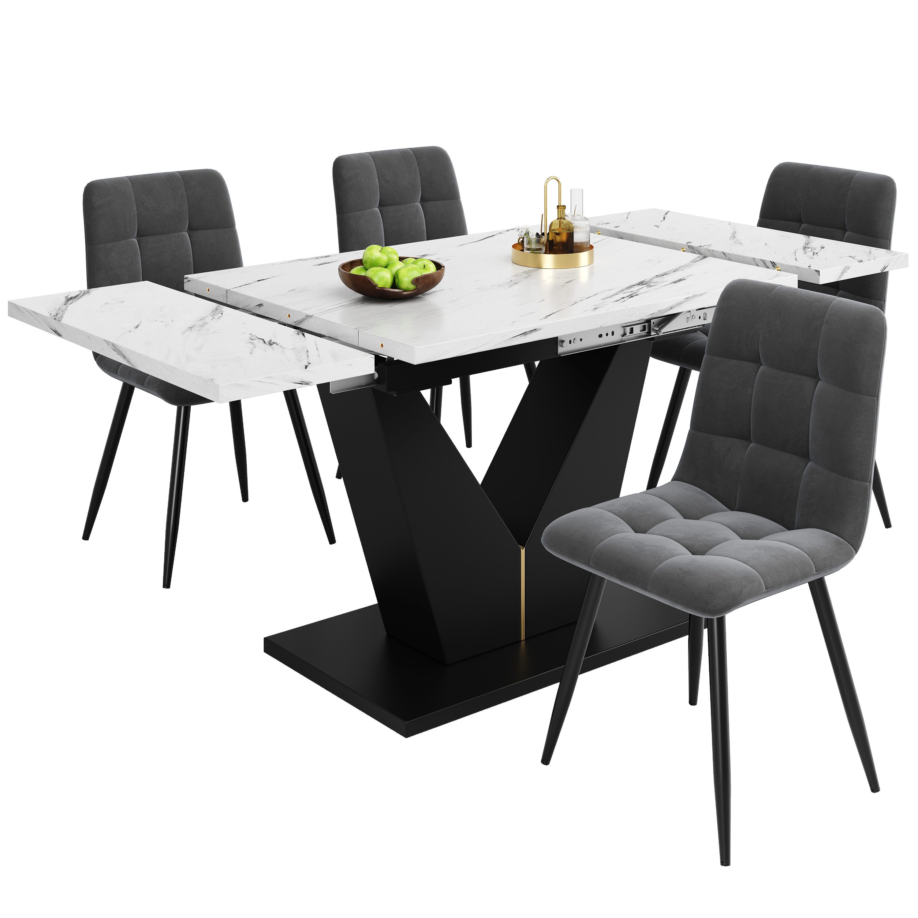 OKWISH Esstisch Langer Tisch,Moderne Esstisch,Esstisch-Set (5-teiliges günstig online kaufen
