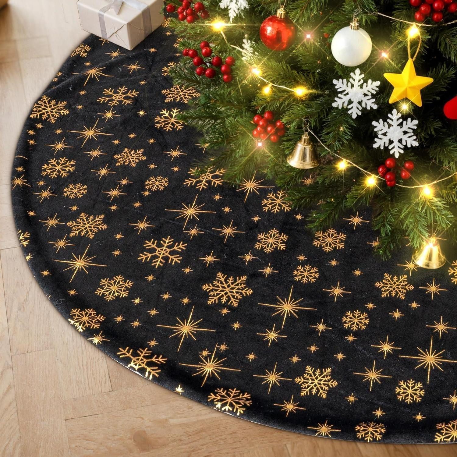 LuxusKollektion Christbaumständer Weihnachtsbaumdecke Samt 150cm