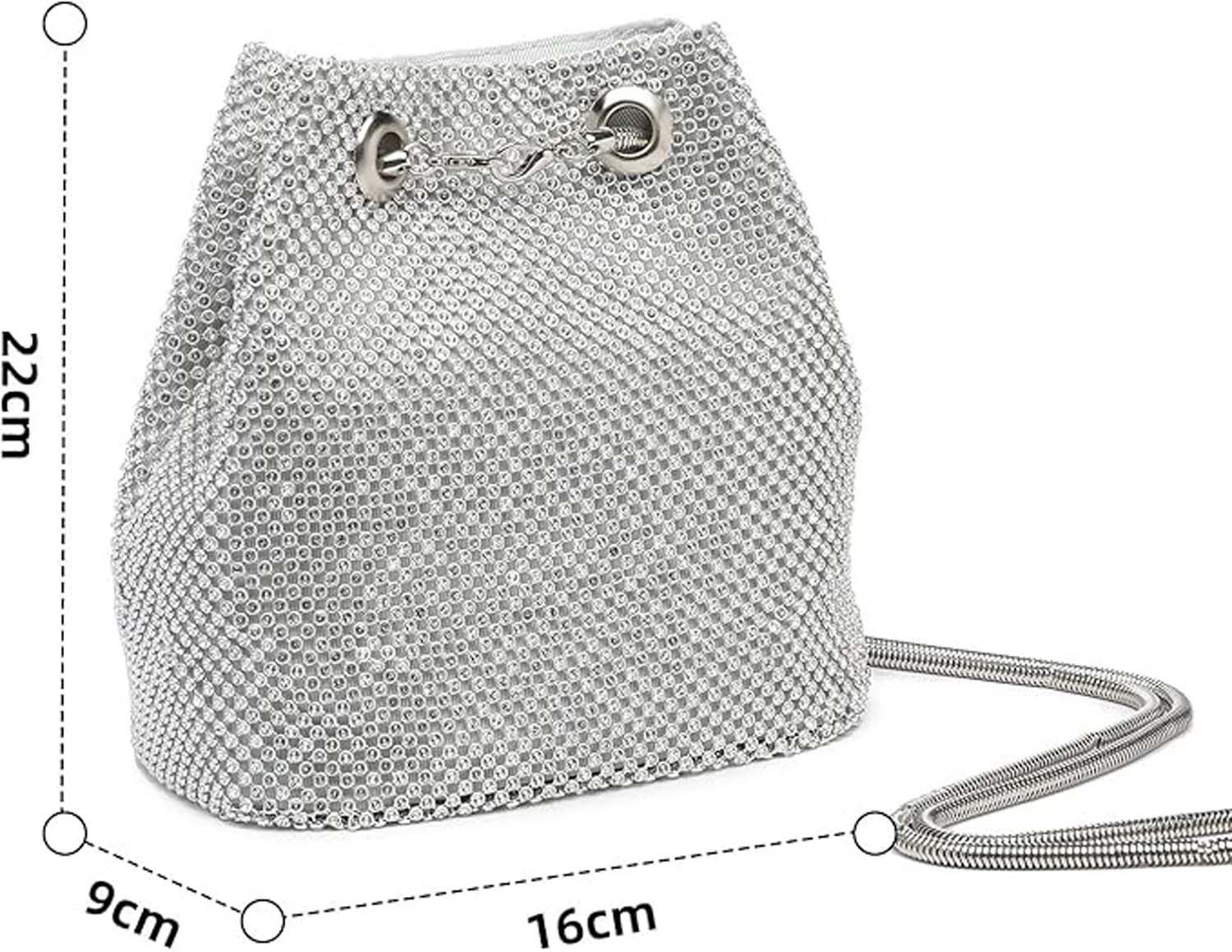 Oemmn Clutch Damen Abendtasche Shiny Strass Handtasche Strasssteine