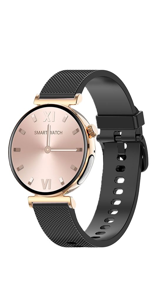 Knauermann Pro 3 MINI (2024) Smartwatch, mit Wechselband aus weichem Silikon und Ladekabel, Gesundheitsfunktionen