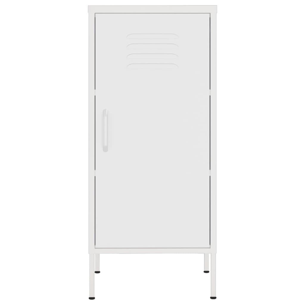 42,5x35x101,5 Stahl Lagerschrank (1-St) cm Fächerschrank Weiß vidaXL