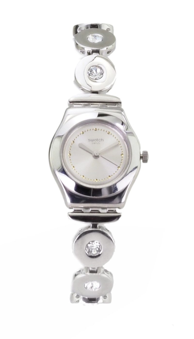 Swatch Quarzuhr Swatch Damen Quarz Uhr YSS317G INSPIRANCE X91, (Silber)