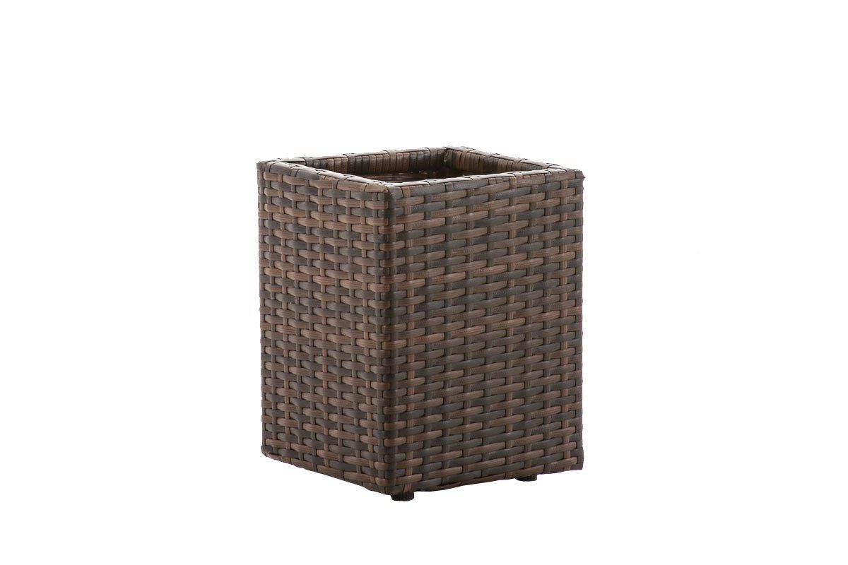 Laura aus braun-meliert Polyrattan Blumentopf M, CLP geflochten