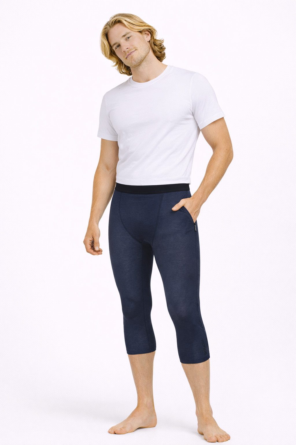Skratta Thermohose 3/4 Hose Herren Merino Mix Freizeit, Outdoor 3/4 Hose Arne