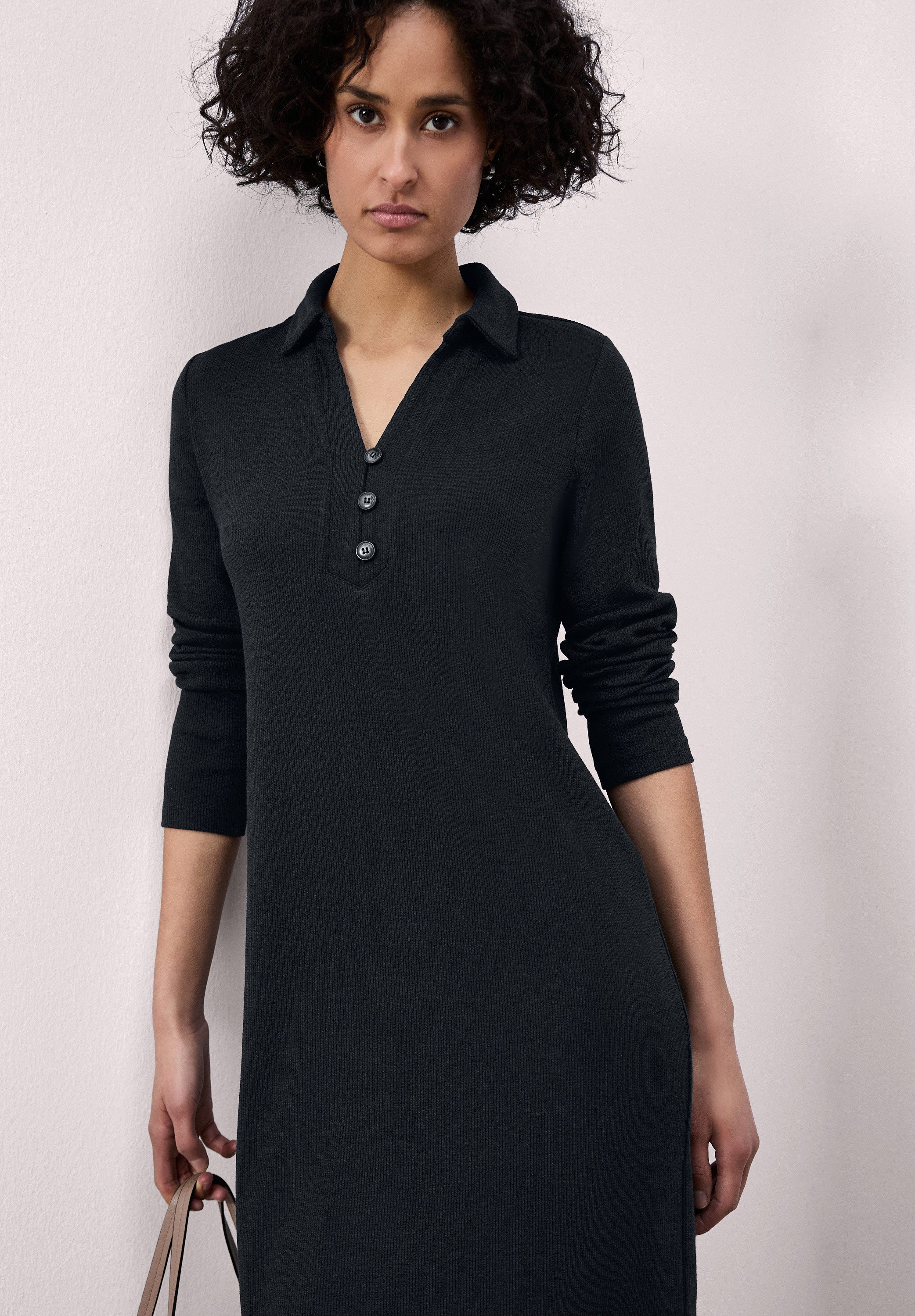 STREET ONE Jerseykleid in Unifarbe