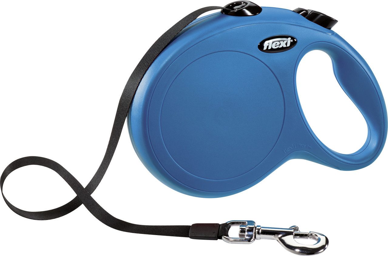 Hundeleine Flexi Hundeleine New Classic L blau, Gurt