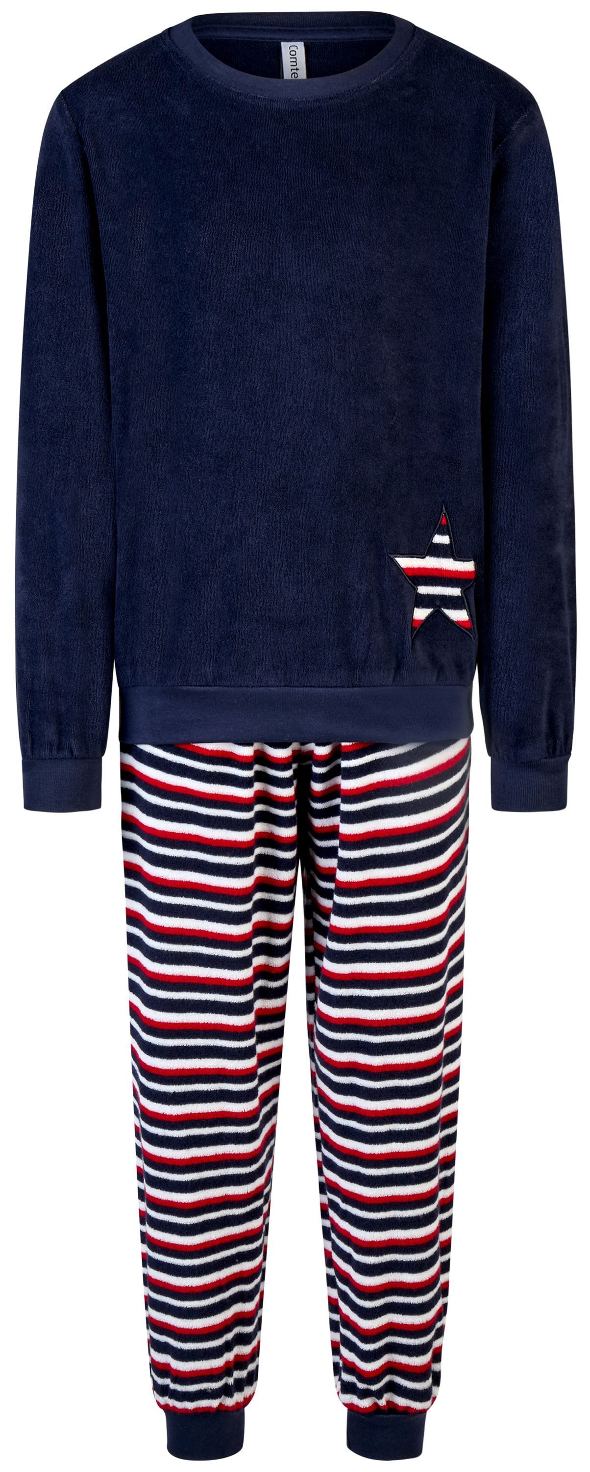 comtessa Schlafanzug Iceberg Buddies (Set, 2 tlg., 2-teilig) Mädchen Pyjama Frottee lang Langarm Baumwolle Winter