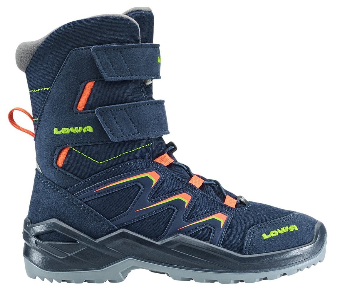Lowa Maddox Warm High GTX (Textil/Synthetik, wasserdicht) navyblau/orange Winterstiefel