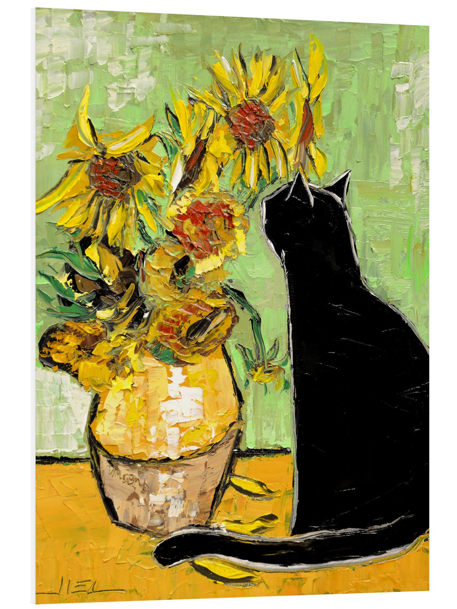 Posterlounge Wandbild Die Katze von van Gogh, JIEL, erhältlich als Poster, Leinwandbild, Wandsticker oder Acrylglasbild