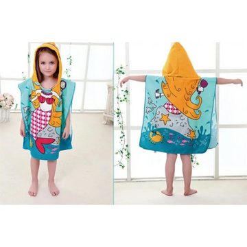 WS-Trend Badeponcho Meerjungfrau Kinder Mädchen Mikrofaser Poncho, Polyester