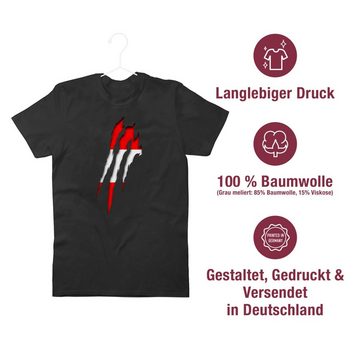Shirtracer T-Shirt Österreich Krallenspuren Länder Wappen