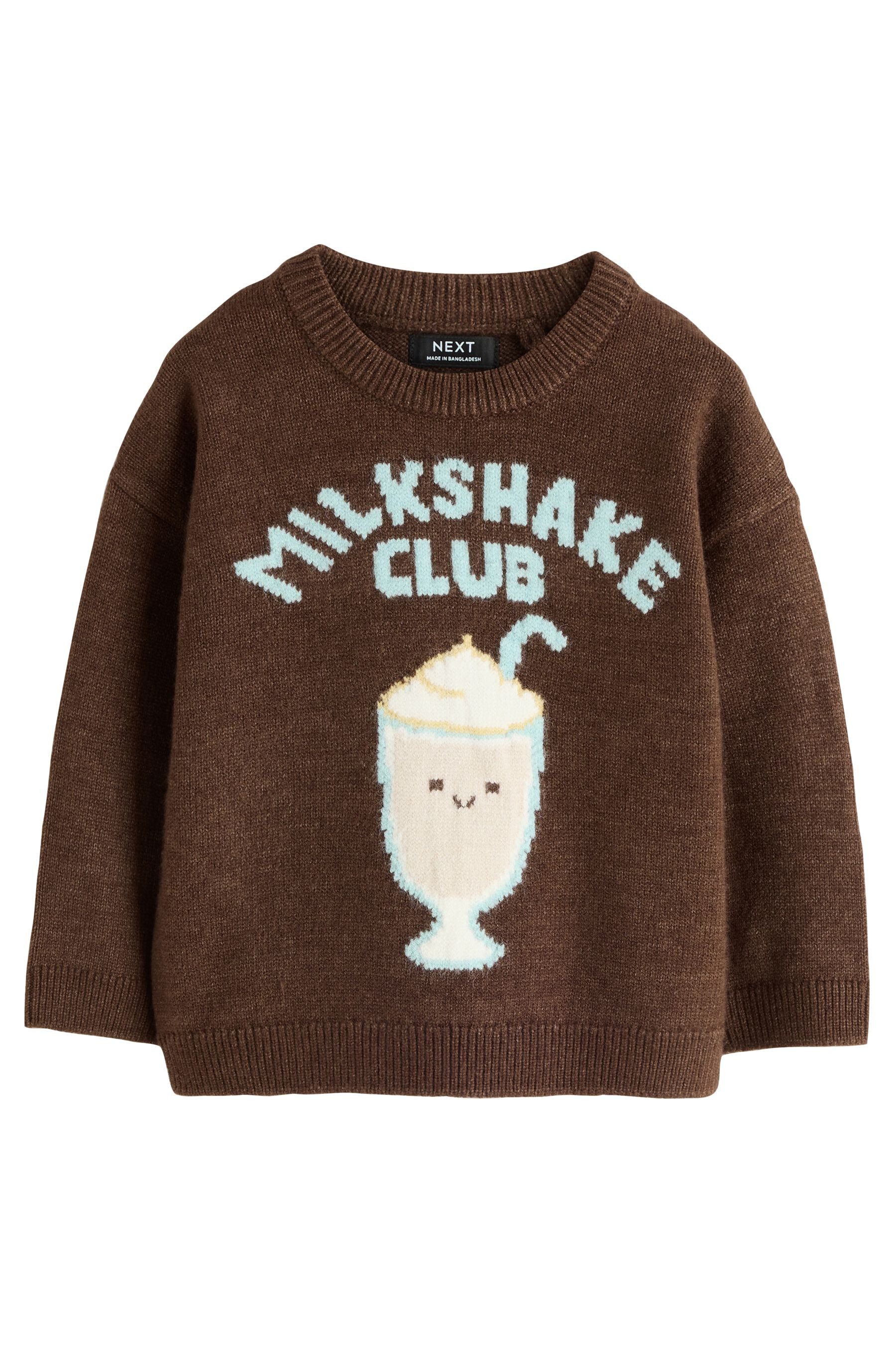 Next Rundhalspullover Strickpullover mit Rundhalsausschnitt und Motiv (1-tlg)