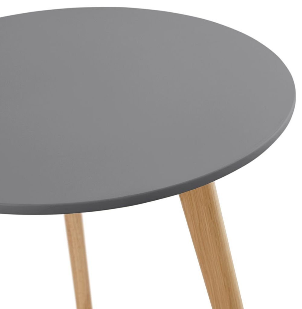 PINA Grau grey) Beistelltisch Dunkles Tischset Holz (dark KADIMA DESIGN