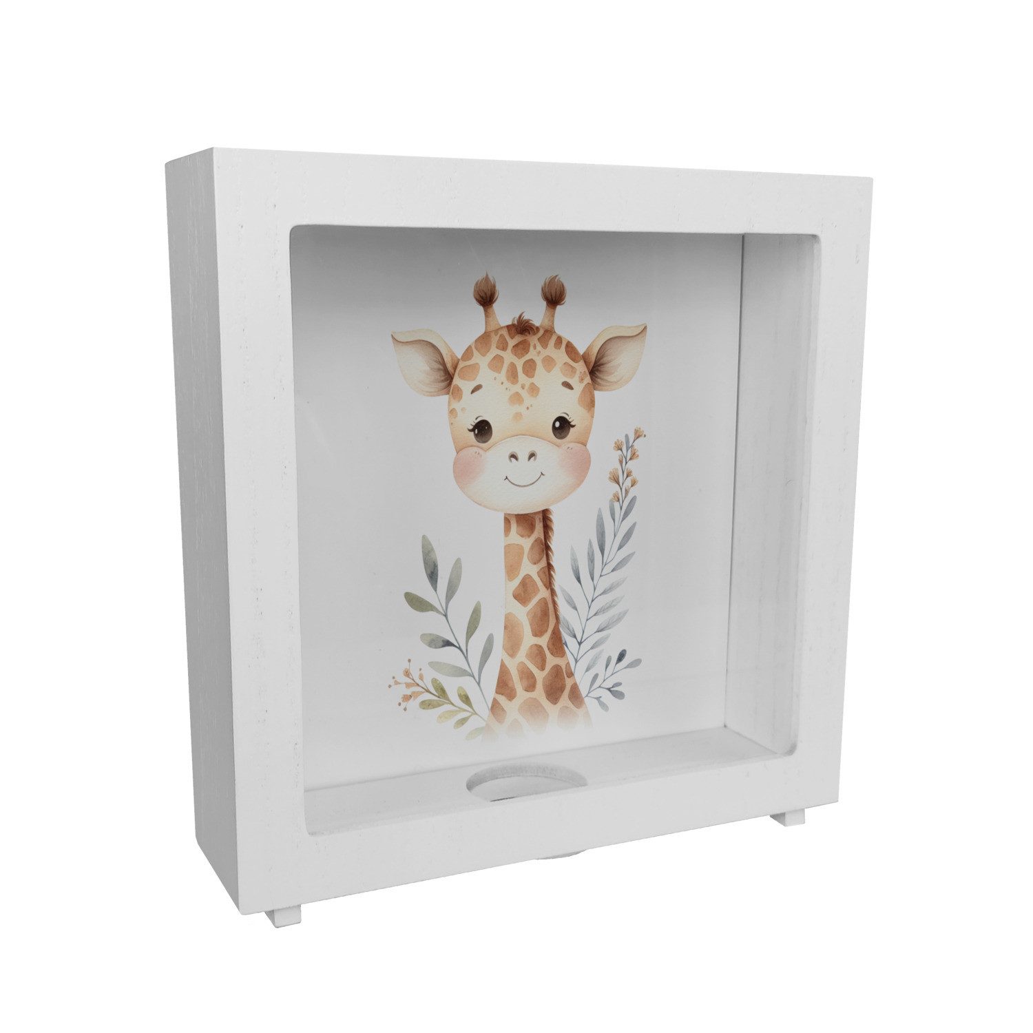 Spardose Giraffe Rahmen Spardose aus Holz