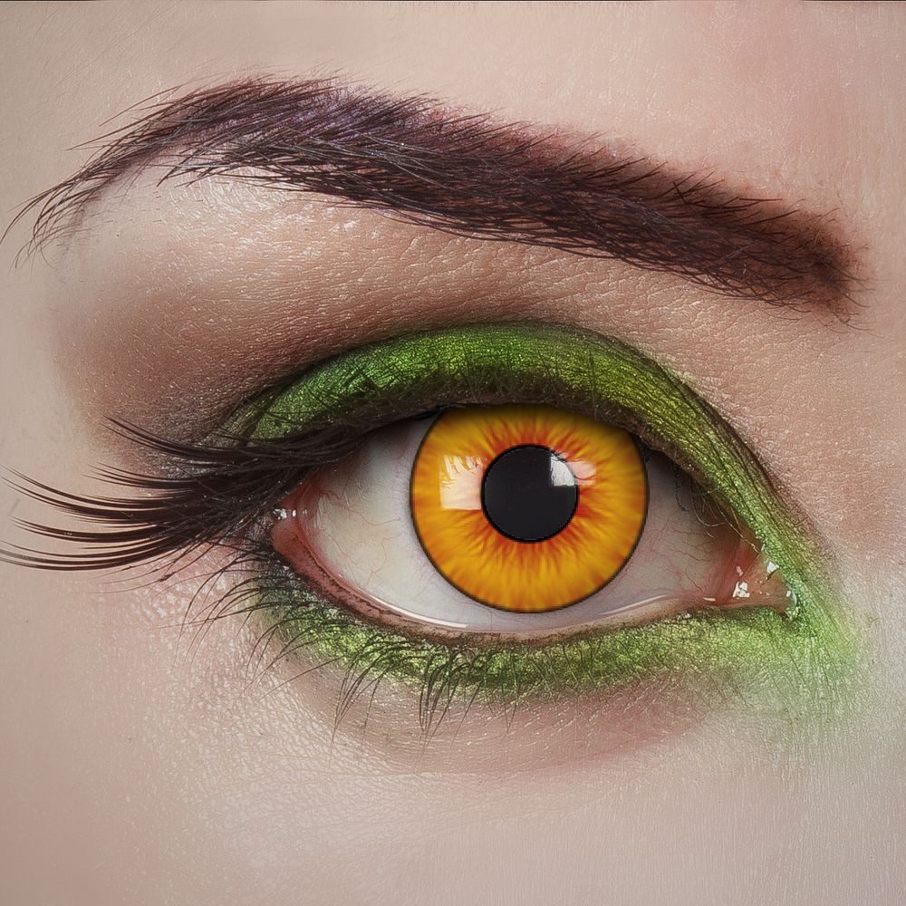 aricona Farblinsen Farbige Контактные линзы Weiche Halloween Jahreslinsen Zombie Vampir, ohne Stärke, 2 Stück