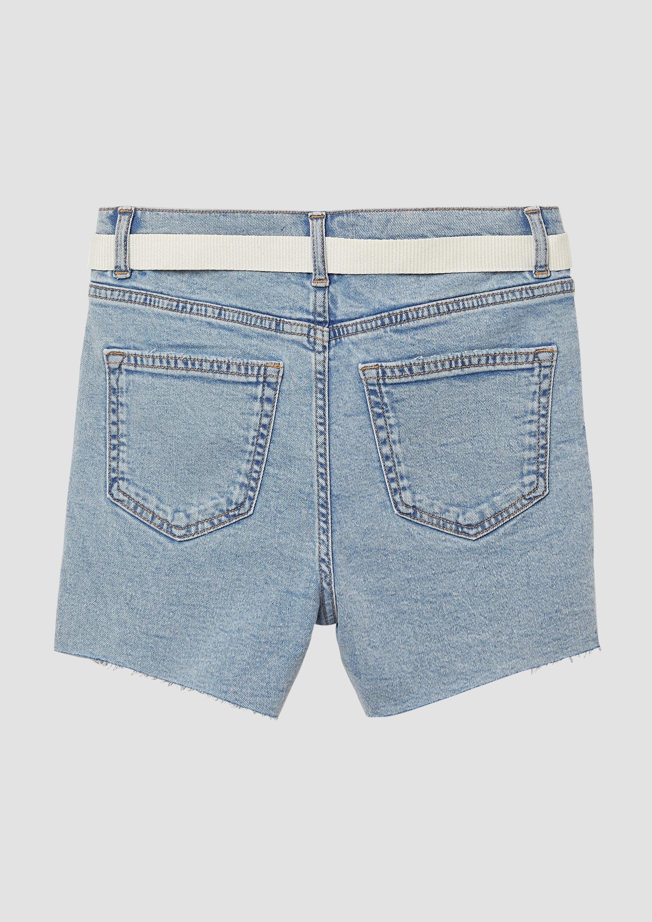 s.Oliver Jeansshorts Jeans-Hose Jeans-Shorts Suri / Slim Fit / High Rise / Skinny Leg / Textilgürtel