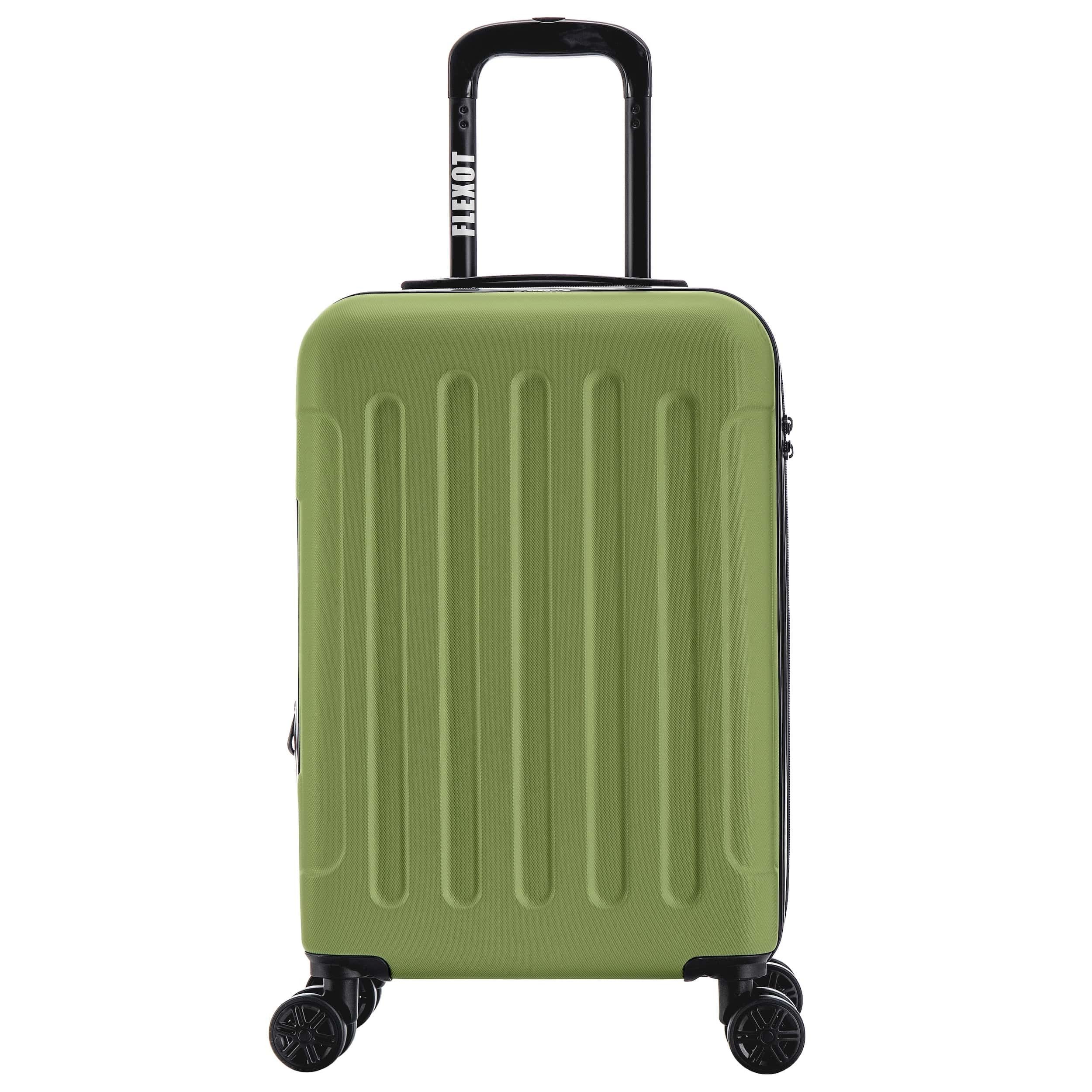 Flexot Hartschalen-Trolley F-3045 (Gr. M, L, XL) – Kofferset – ABS-Hartschale, 4 Rollen, Robuster und moderner Koffer mit vier 360° Rollen und Zahlenschloss