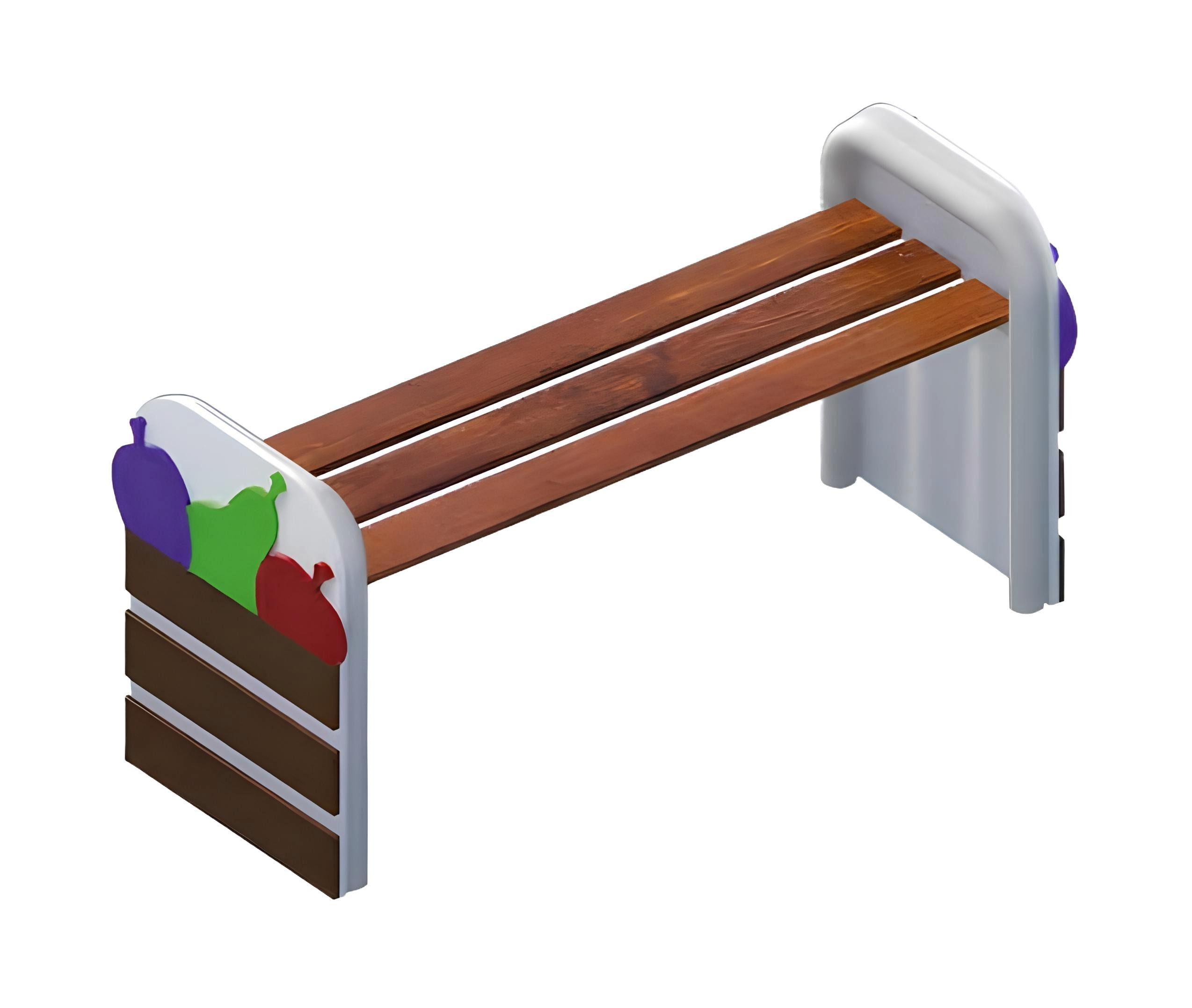 JVmoebel Gartenbank Spielplatz Spielbereich Kinder Bank Park Kinderzone Sitzbank 125x50 (Spielplatz), Made in Europa