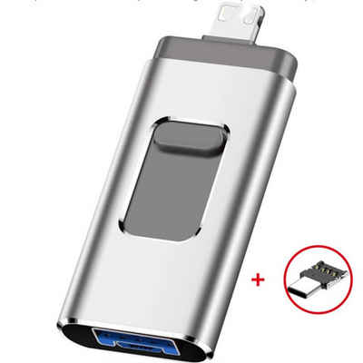 GelldG USB-Stick 64 GB USB-C Flash-Laufwerk, 4 in 1 USB Stick USB 3.0 USB-Stick (Lesegeschwindigkeit 25,00 MB/s)