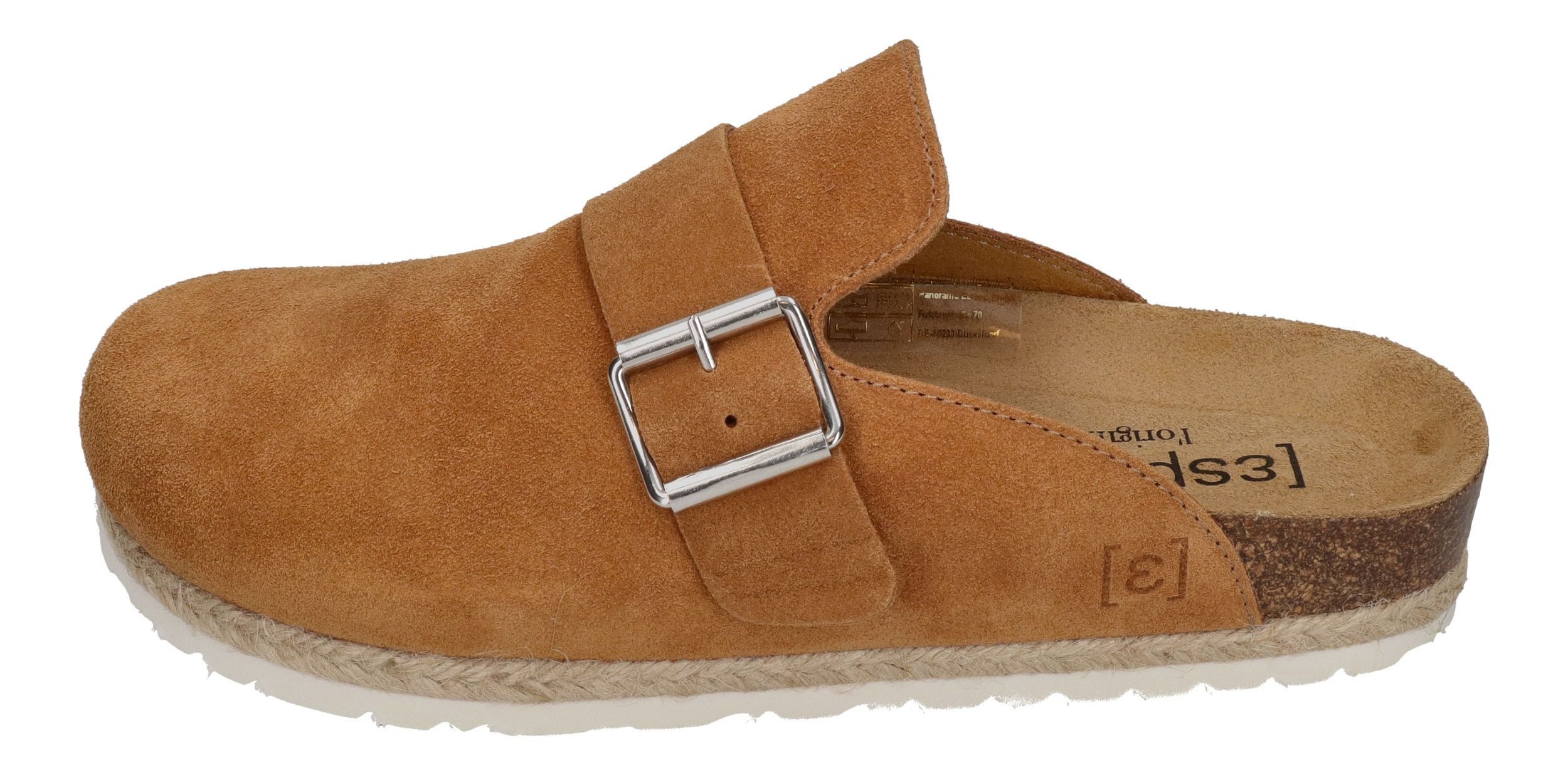 espadrij l´originale CLOQ VELOUR BOUCLE Pantolette Cognac günstig online kaufen