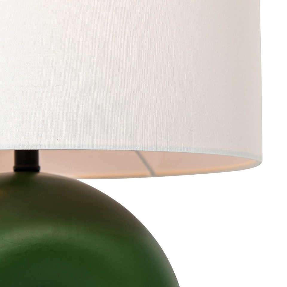 Qazqa Tischleuchte Lotti, ohne Leuchtmittel, Warmweiß, QAZQA Tisch­leuchte, e27, Grün, Kunststoff, Design