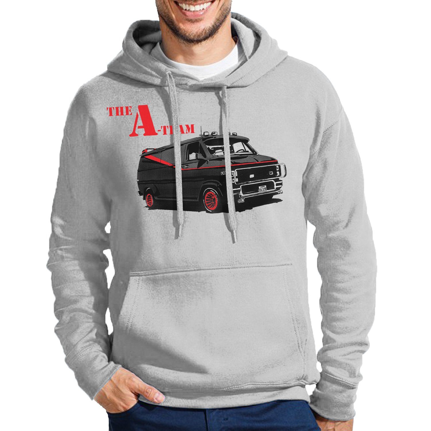 Herren A & Hannibal Grau Team Hoodie Mr.T Blondie Van Brownie Kapuze Mit Murdock