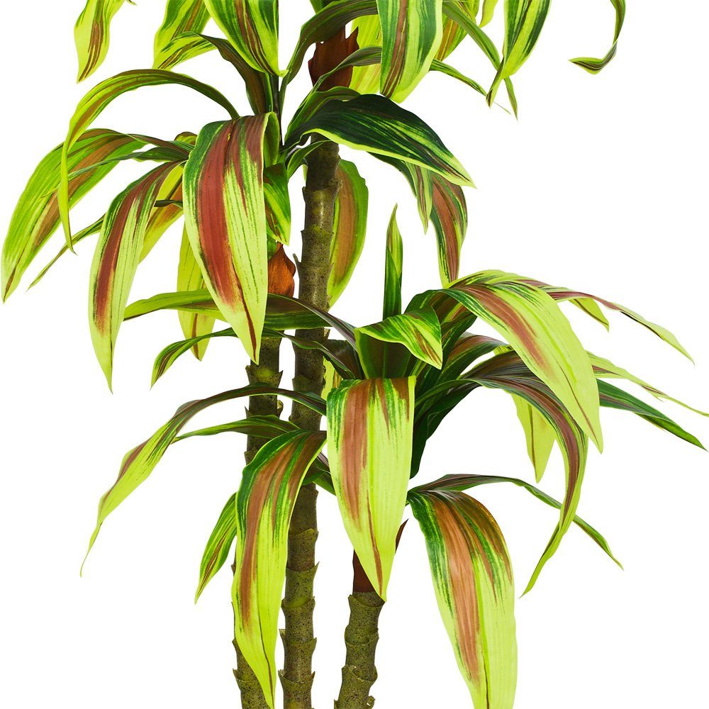 130cm, Drachenbaum Kunstbaum Decovego, Kunstpflanze cm Topf Höhe 130 mit Pflanze Kunstbaum Künstliche