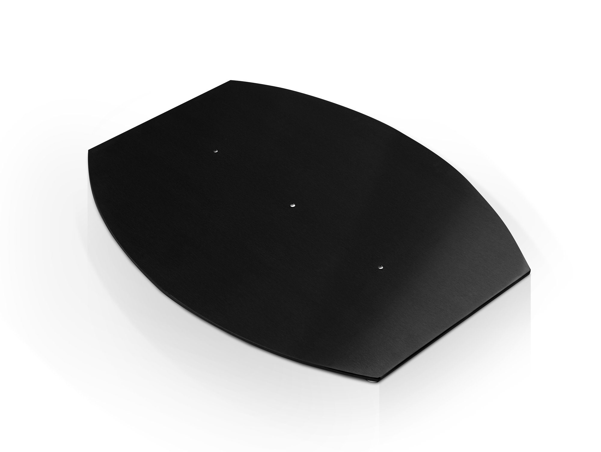 Moebel-Eins Tischgestell Bodenplatte bootsform, Material Edelstahl, Bodenplatte bootsform, Material Edelstahl Schwarz