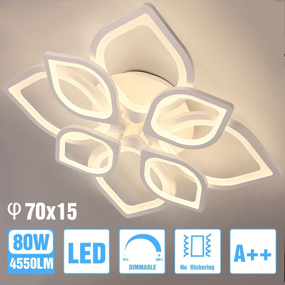 LETGOSPT LED Deckenleuchte Wohnzimmer Moderne Deckenlampe günstig online kaufen