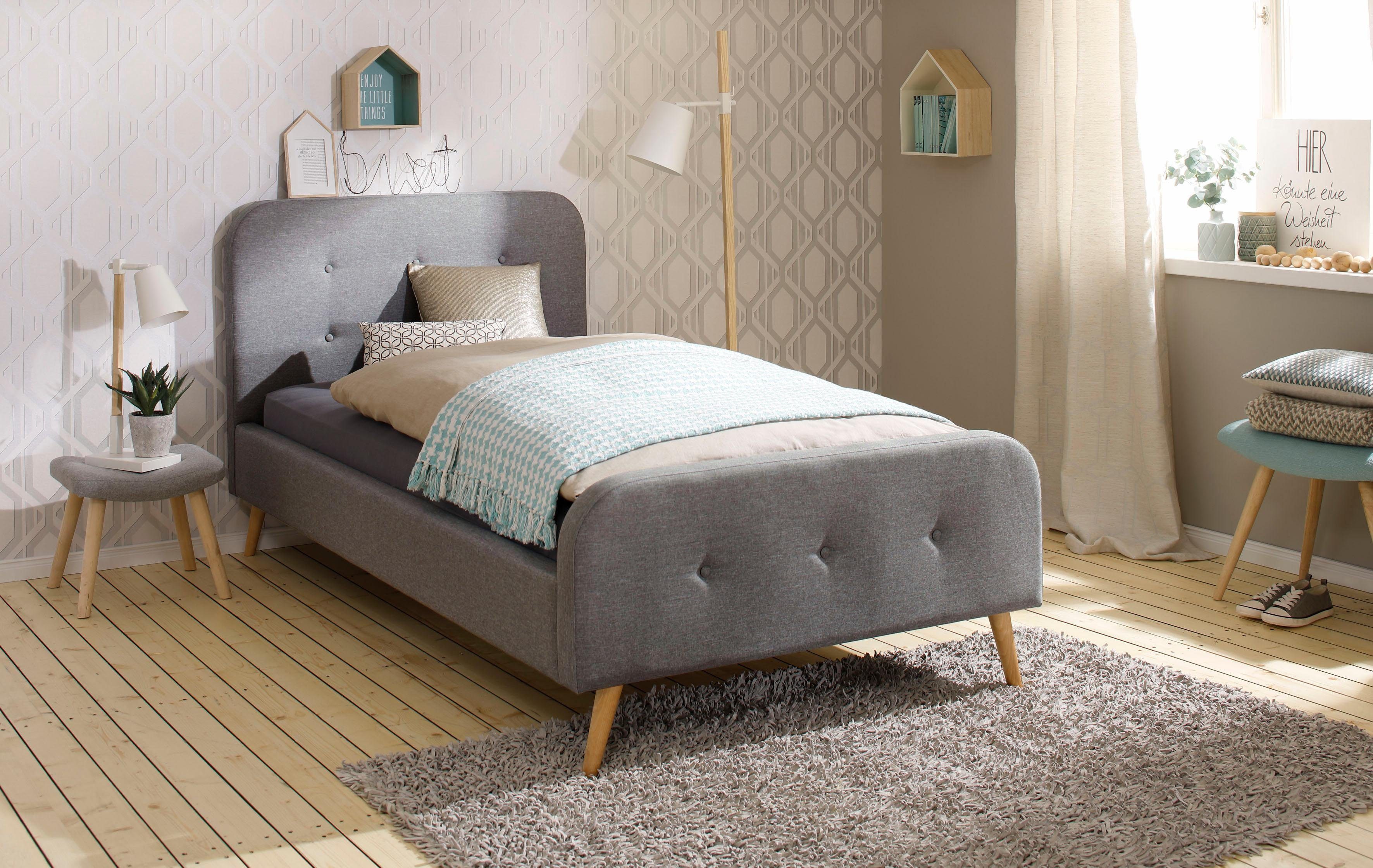 Home affaire Polsterbett Amrum, mit aufwendiger Knopfleiste am gepolstertem günstig online kaufen