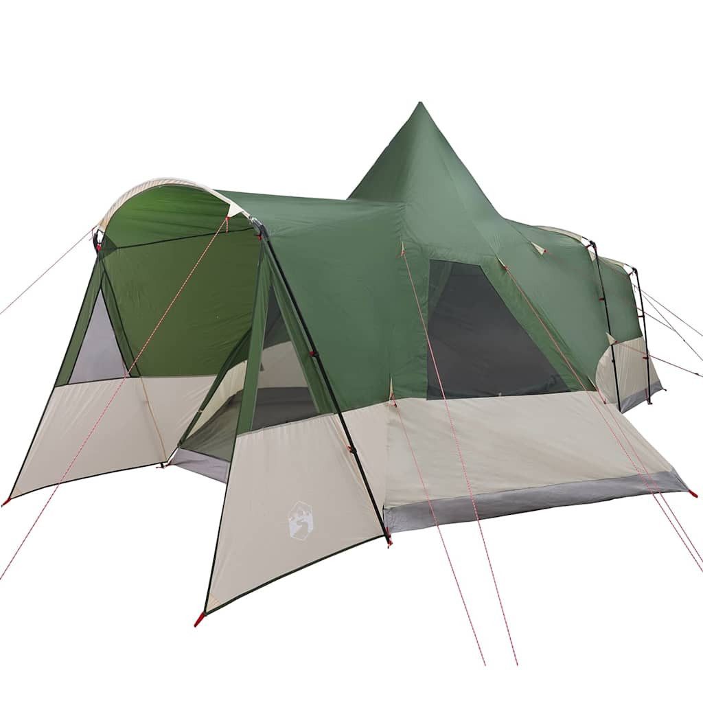 vidaXL Tipi-Zelt Teepee Zelt für 8 Personen mit Dach Grün 720 x 465 x 295 cm, (1 tlg)