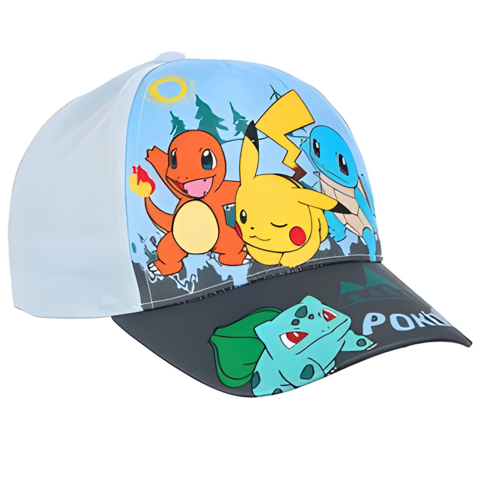 POKÉMON Baseball Cap Pokemon Pikachu Glumanda Kinder Basecap Baseball Kappe Mütze Gr. 52 bis 54