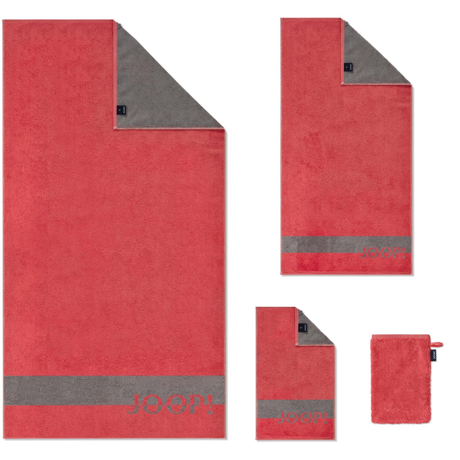 JOOP! Handtuch Waschhandschuh Shades Stripe Coral günstig online kaufen