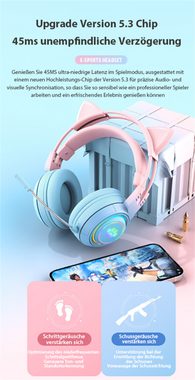 Bifurcation Bluetooth-Gaming-Headset mit Ohrhörern, 20 Stunden Akkulaufzeit Over-Ear-Kopfhörer
