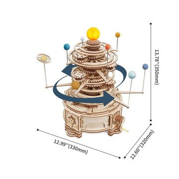 Robotime Modellbausatz ROKR Sonnensystem ST001 3D-Holzpuzzle 316 Teile