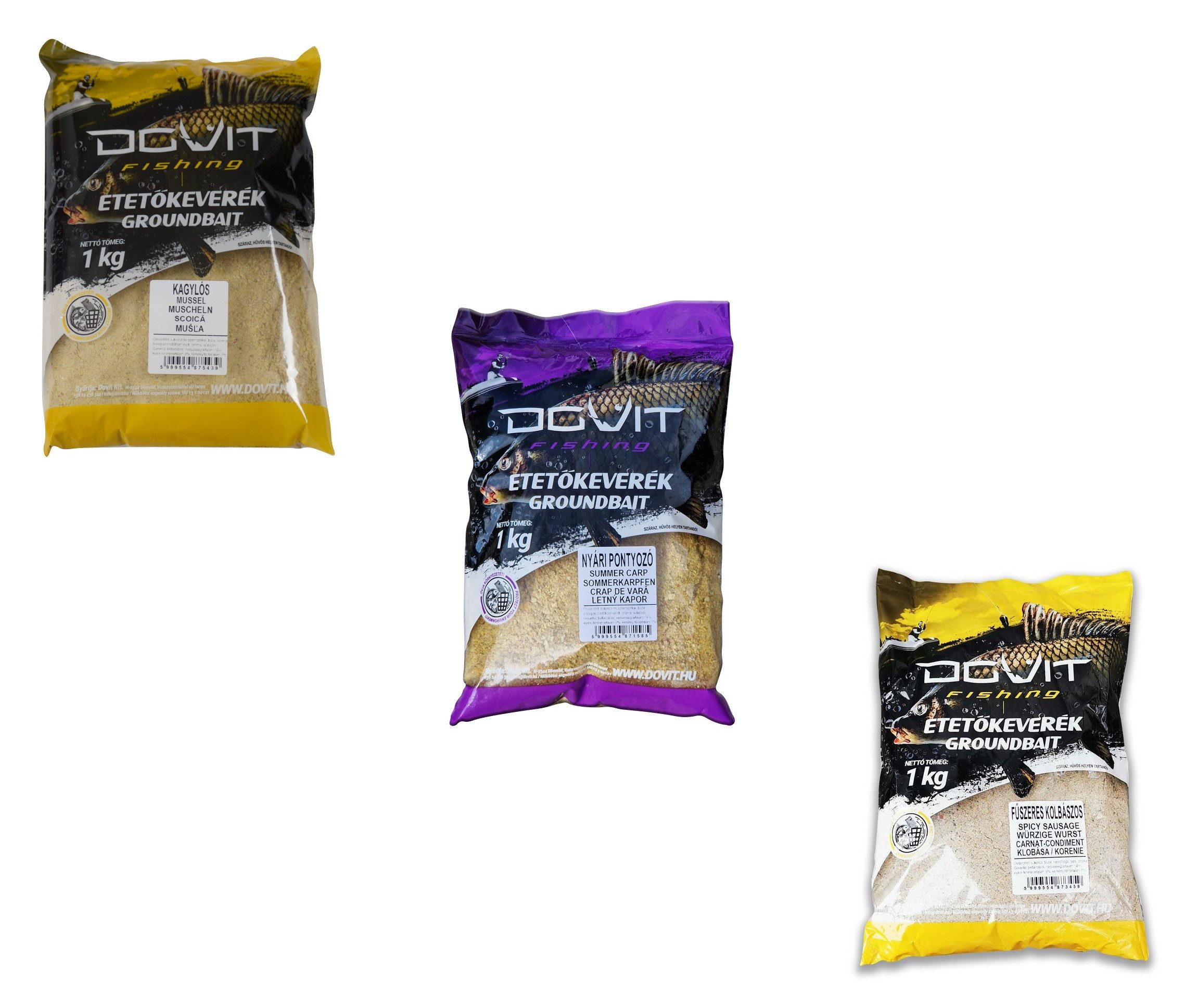 Kunstköder 3er Spar-Set Grundfutter 3kg - ver. Aromen - Feeder Karpfenfutter