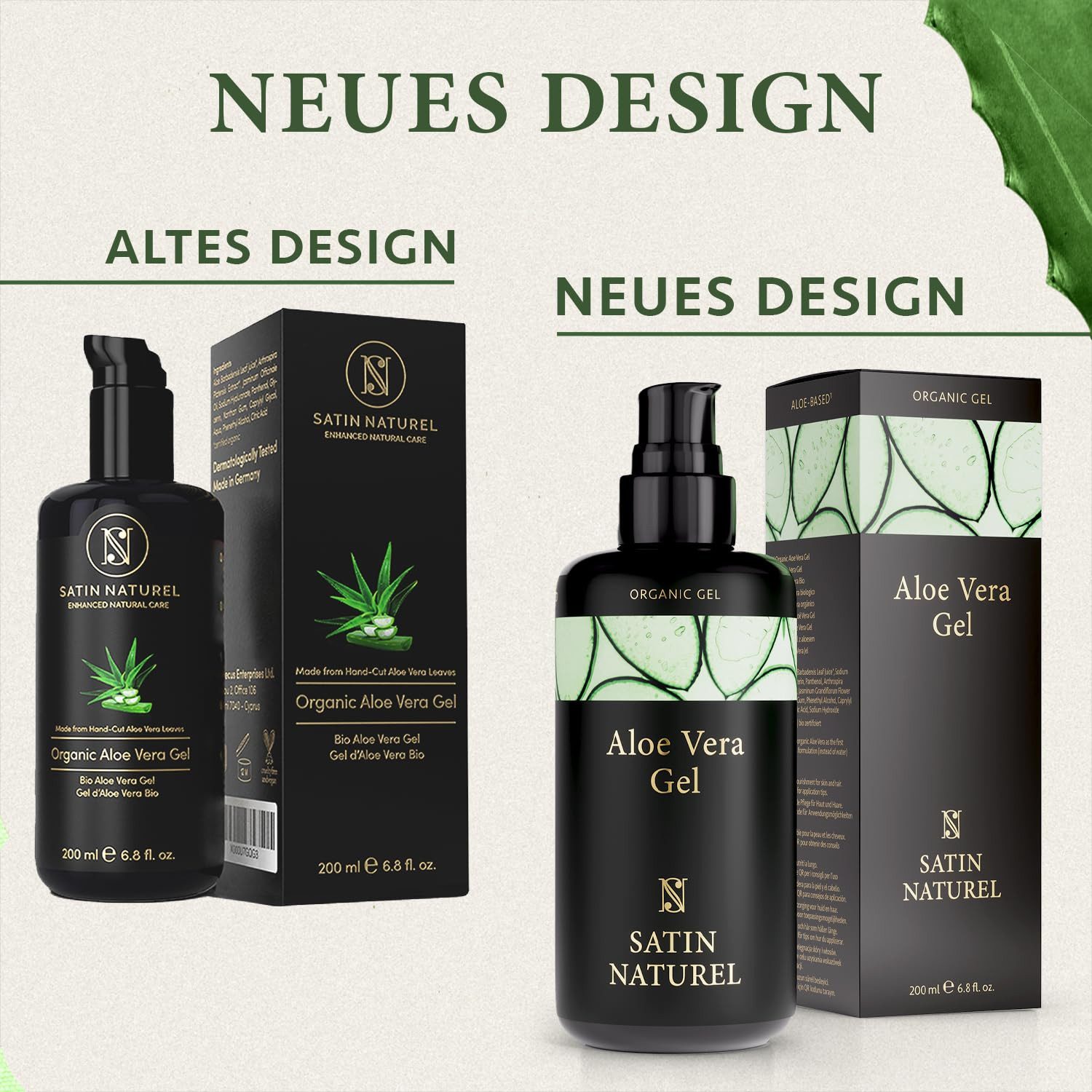 Satin Naturel Feuchtigkeitscreme Aloe Vera Bio Gel, 1-tlg.