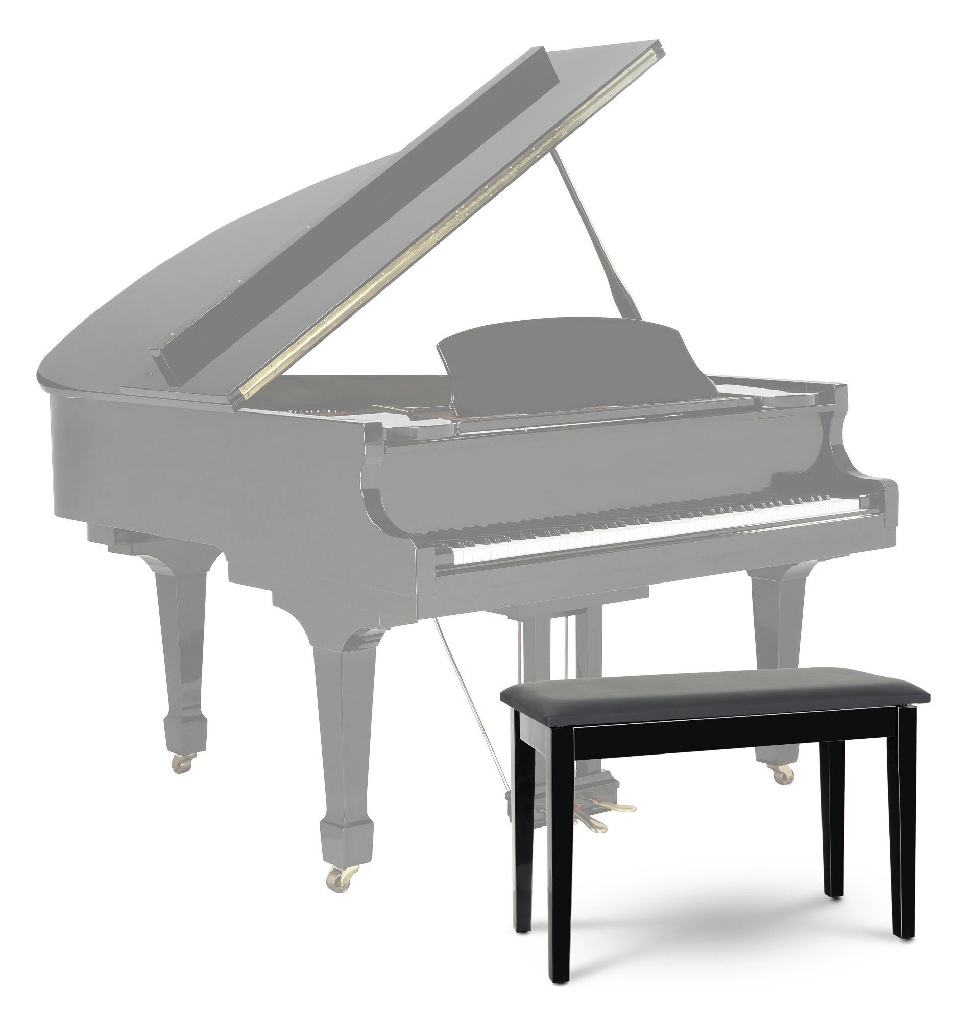 Pianobank Classic Ablagefach (Extra Staufach, Sitzfläche mit Modell 1-St., Cantabile Klavierbank unter Sitzfläche: S+ der 75 breiter x cm), Klavierhocker 33