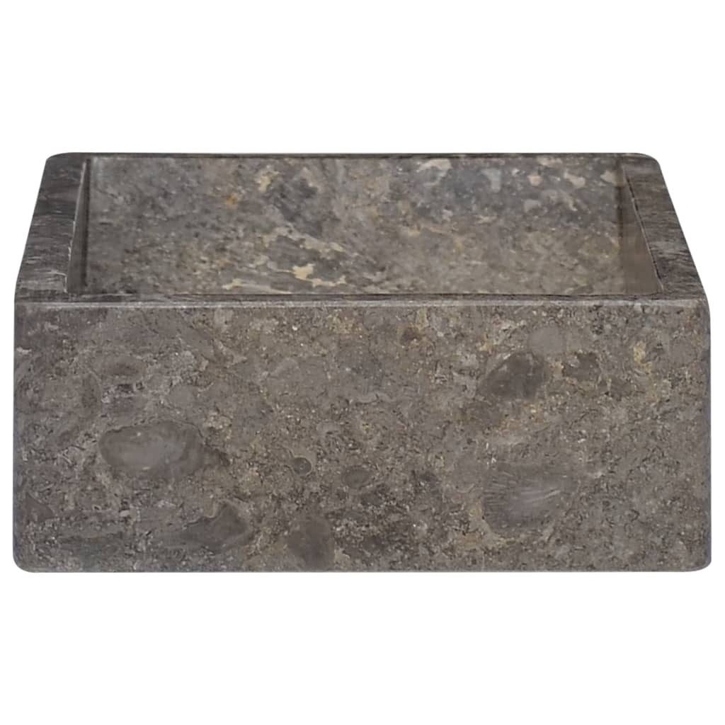 vidaXL Waschbecken, Waschtisch 45x30x12 cm Marmor Hochglanz-Grau