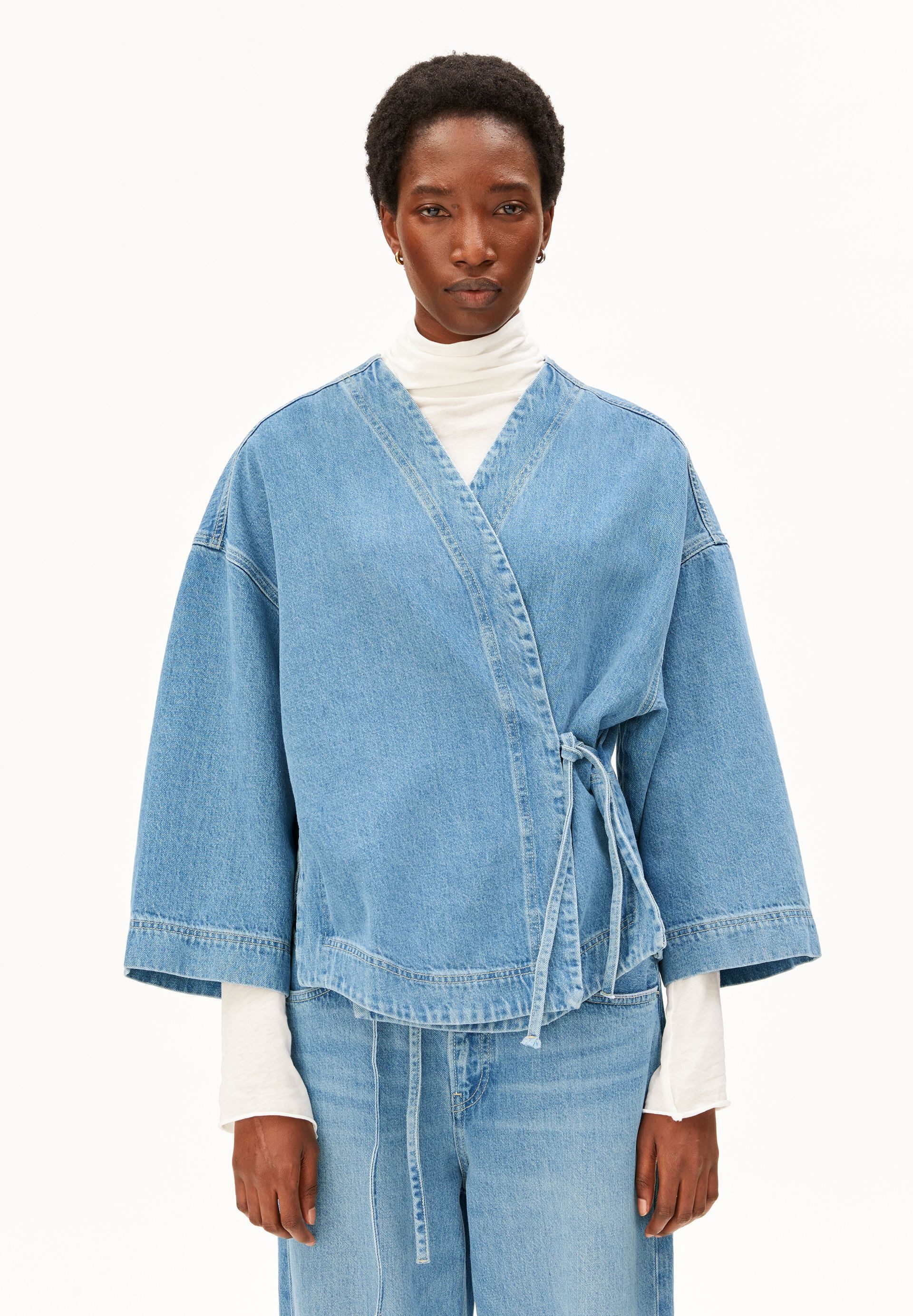 Armedangels Jeansjacke KIMONO Jeansjacke aus TENCEL™ Lyocell Mix Oversized Fit