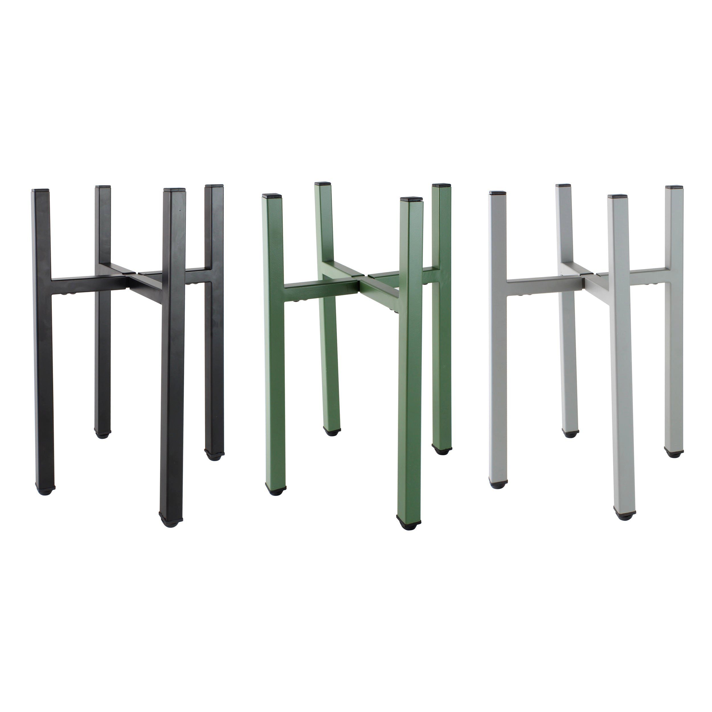 Natural Goods Berlin Подставка для цветов X-FORM (1 St), Pflanzenständer, Haarnadeldesign, größenverstellbar, Grau