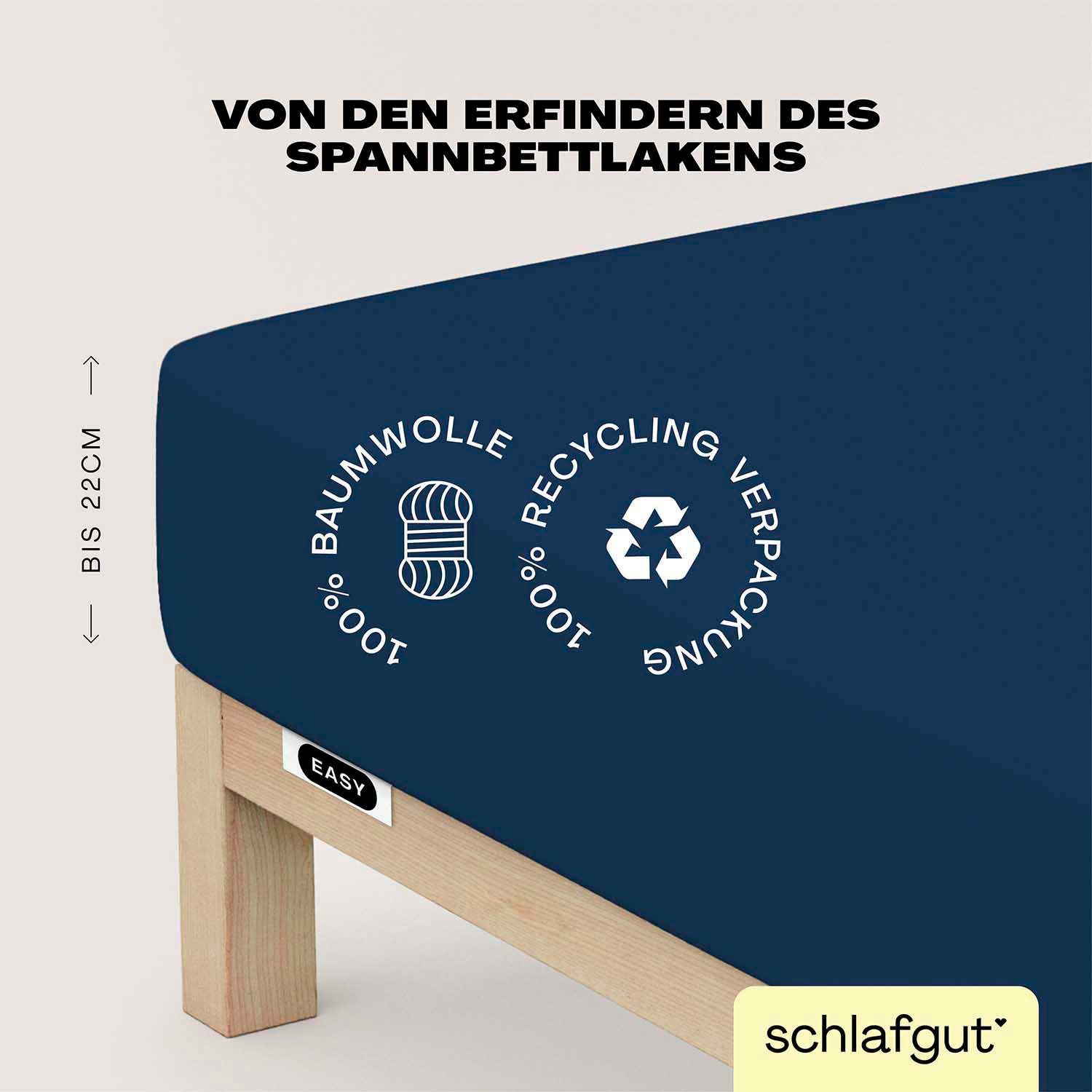 Schlafgut Spannbettlaken EASY aus 100% Baumwolle, günstig online kaufen