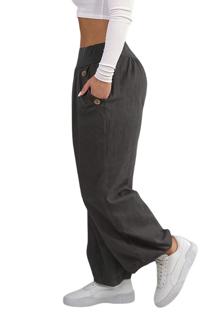 Mississhop Haremshose Damen Baumwolle Aladinhose Unifarbe Hose Sommerhose M.297