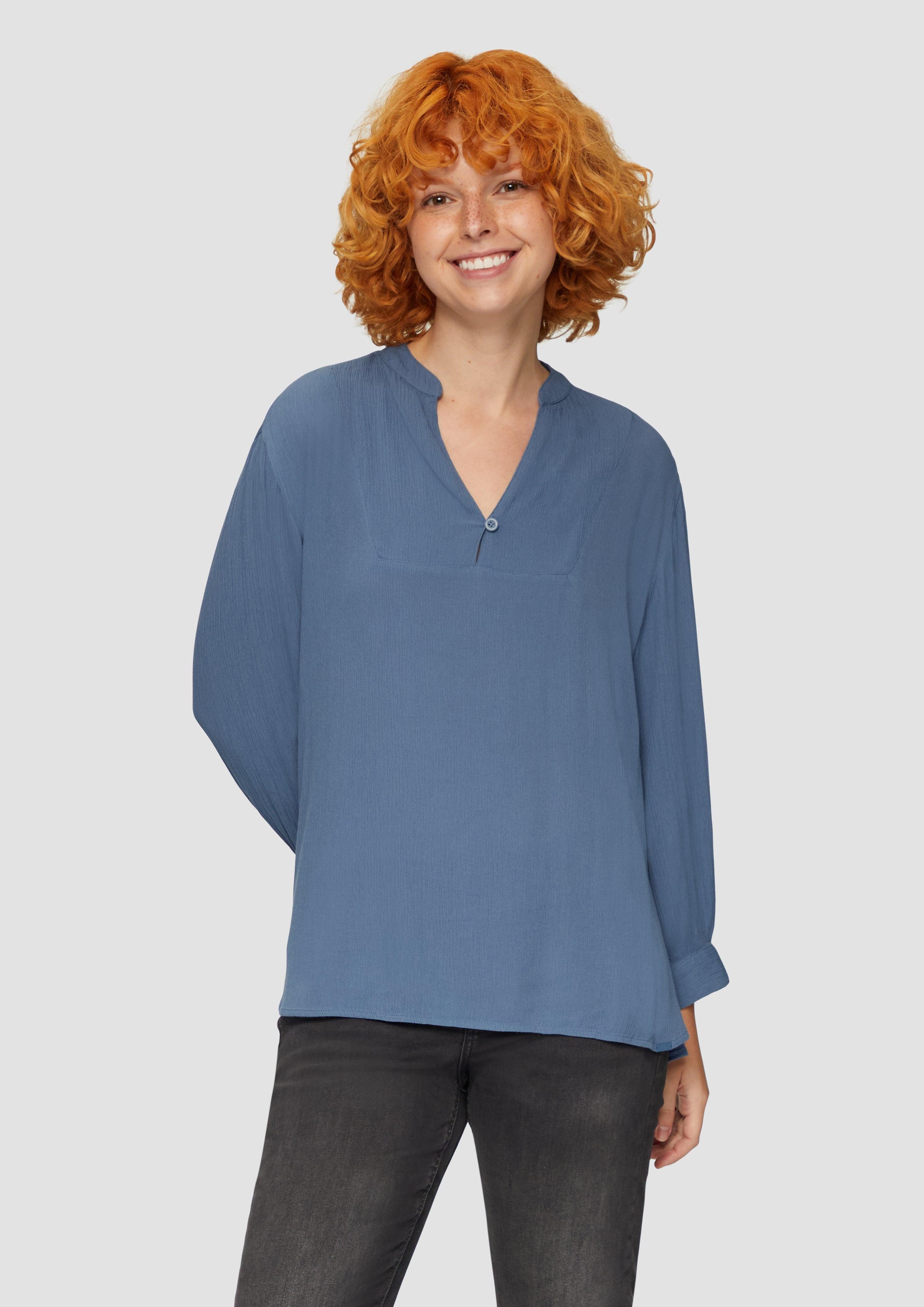 QS Langarmbluse Viskose-Crêpe-Bluse mit 3/4 Arm günstig online kaufen