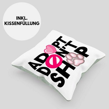 Trendation Dekokissen Trendation - Veganer Kissen Geschenk Adopt Dont Sh