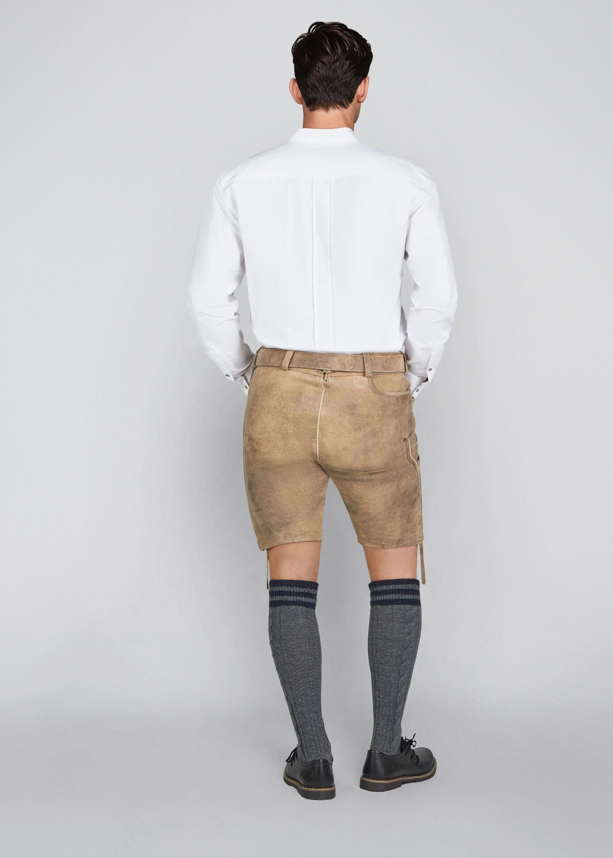 Spieth & Wensky Lederhose Hofmeister mit Stickerei am Beinabschluss