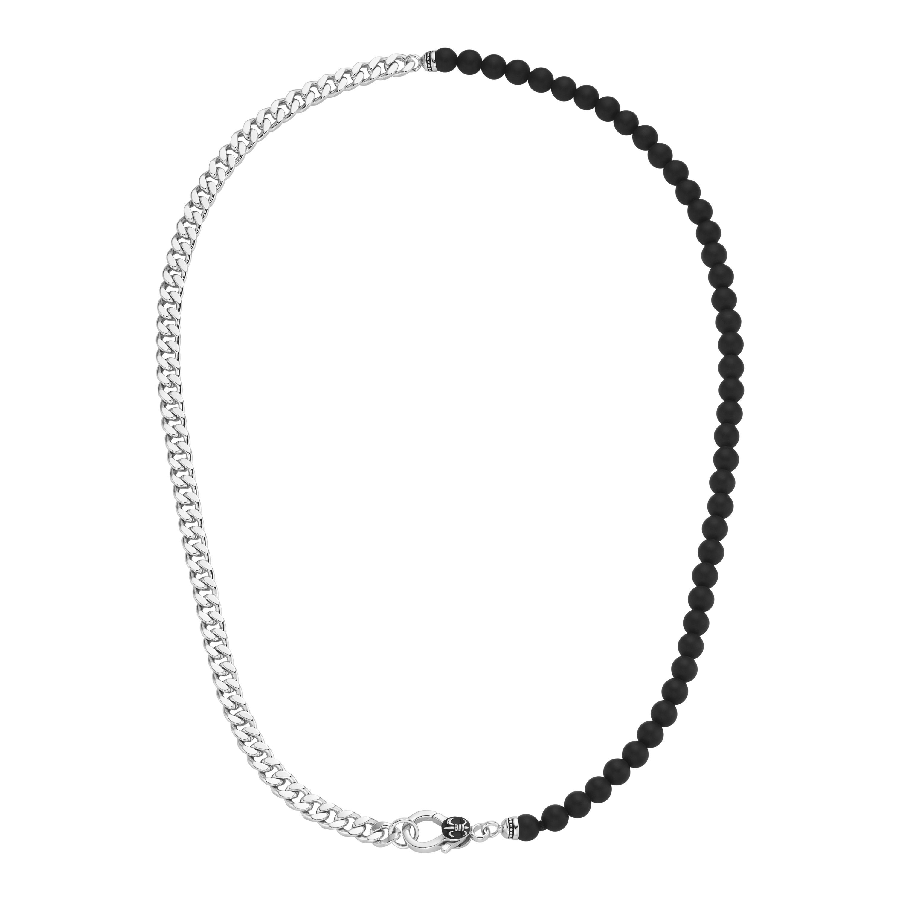 GIORGIO MARTELLO MILANO Collier Panzerkette, schwarzer Achat oder Perle, Si günstig online kaufen