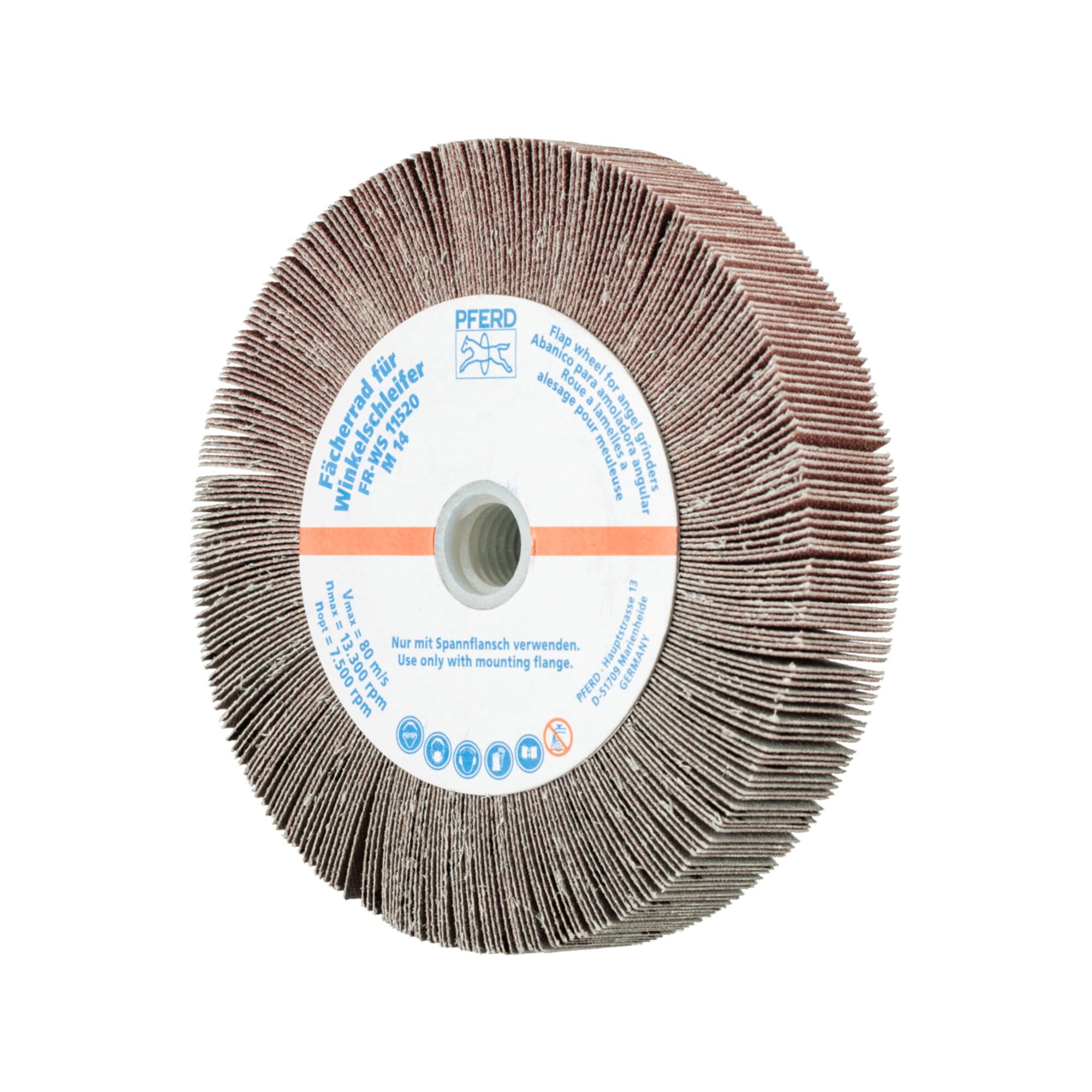 Pferd Fächerscheibe PFERD TOOLS Lamellenschleifrad für Winkelschleifer FR WS Ø 115x20mm M1